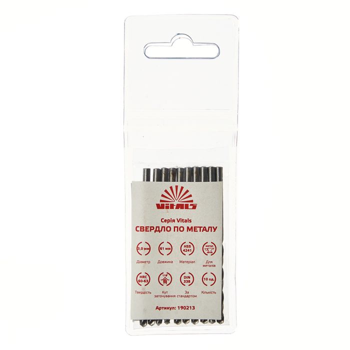 Сверло по металлу HSS 3.0 (10 шт.) Vitals