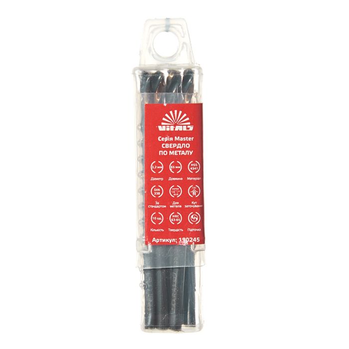 Сверло по металлу HSS 4341 3.2 (10 шт.) Vitals Master