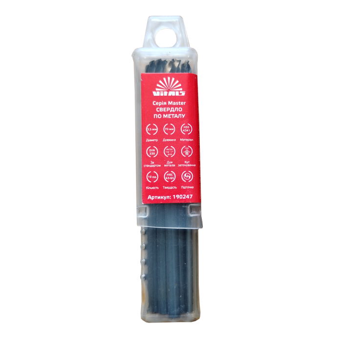 Сверло по металлу HSS 4341 3.5 (10 шт.) Vitals Master