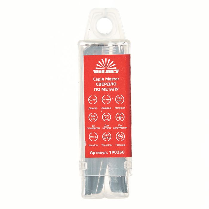 Сверло по металлу HSS 4341 4.2 (10 шт.) Vitals Master