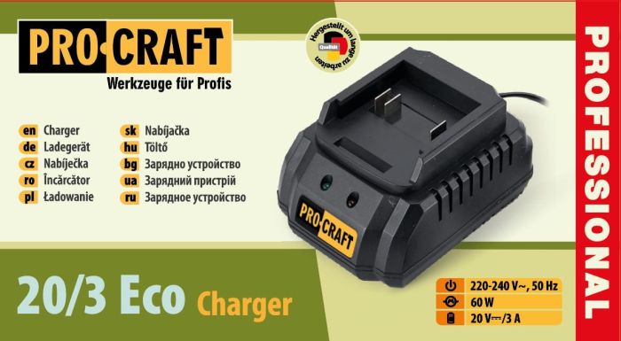 Зарядний пристрій Procraft Charger20/3 Eco