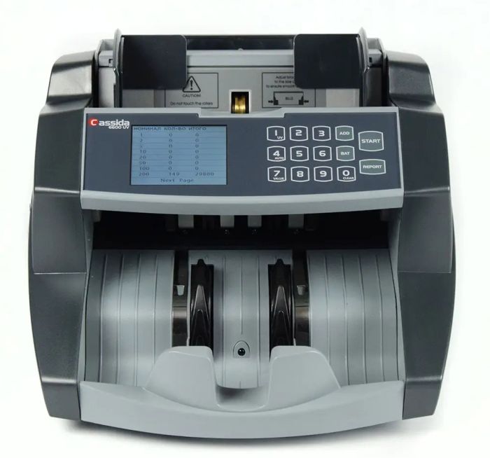 Счетчик банкнот Cassida 6650 LCD UV с калькуляцией по номиналу