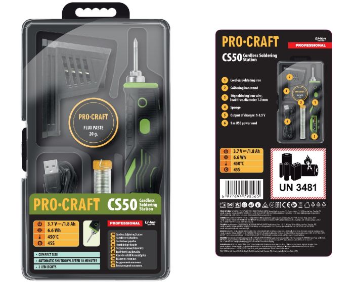 Аккумуляторный паяльник Procraft CS50 (Type C)