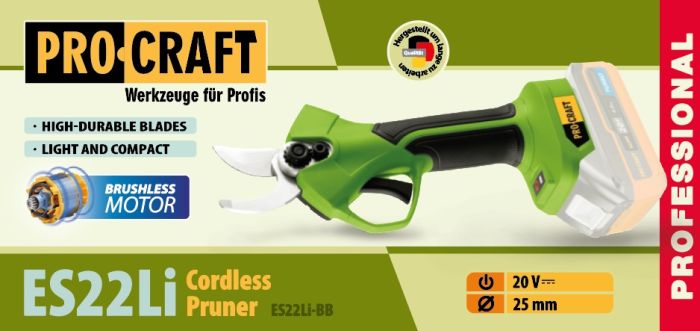 Аккумуляторный секатор Procraft ES22Li (без акб и зп)