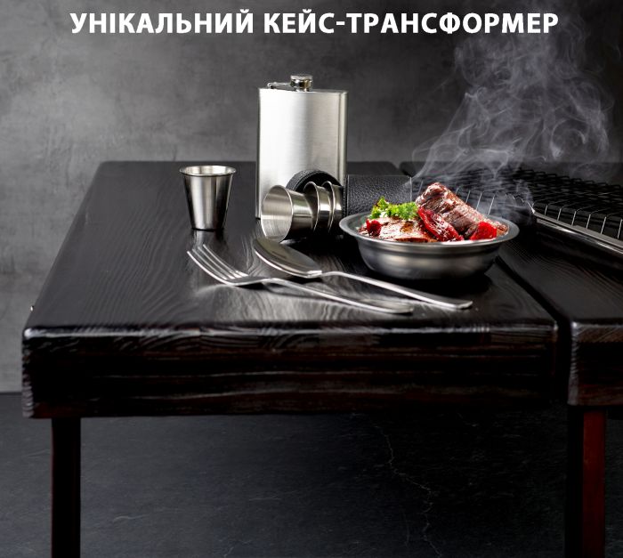 Набір шампурів "Форсеті" в дерев'яному кейсі 34 предметів
