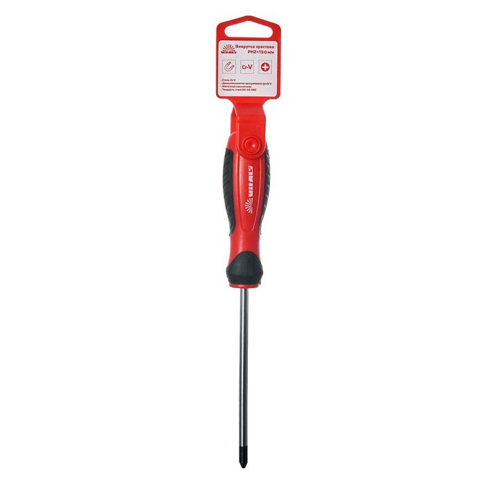Отвертка крестовая Vitals, PH2х150 мм