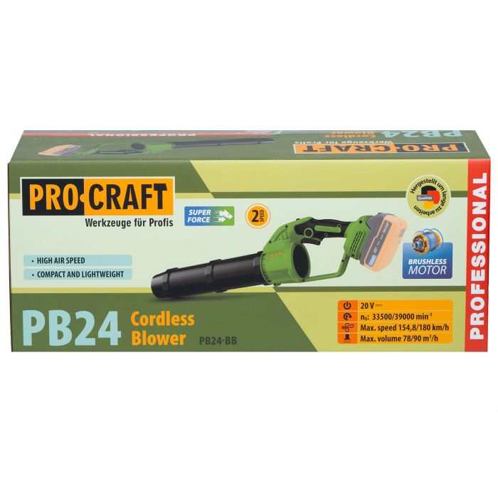 Аккумуляторная воздуходувка Procraft PB24 (без АКБ и зп)