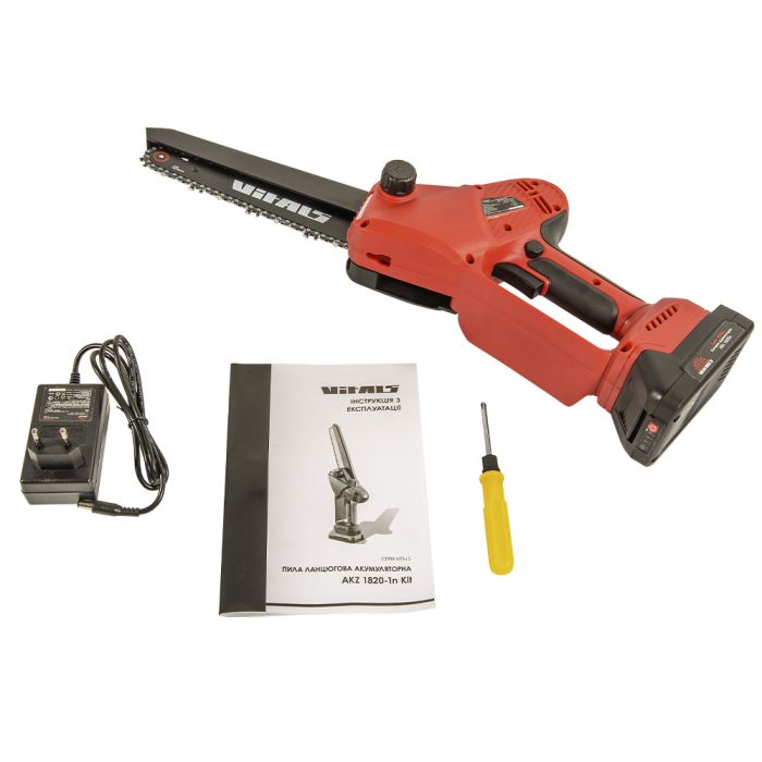 Пила цепная аккумуляторная Vitals AKZ 1820-1n Kit