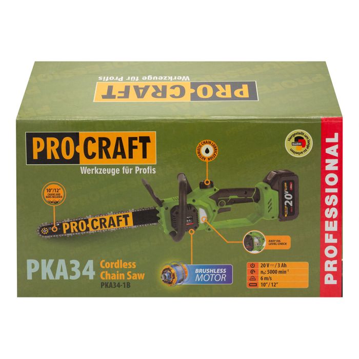 Аккумуляторная пила Procraft PKA34 (1 акб и зп)