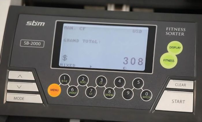 SBM SB-2000 сортувальник банкнот із двома кишенями