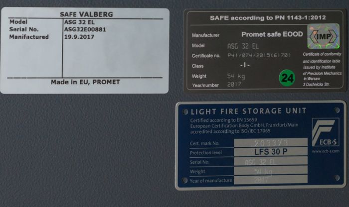 Сейф вогневзлостійкий Valberg ASG-32 EL