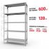 Полочный стеллаж Start 2000x1150x400-5 ZN С20/115/04-5 оцинкованный