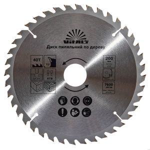 Диск пиляльний Vitals по дереву 200x32/30/25.4, ATB 40